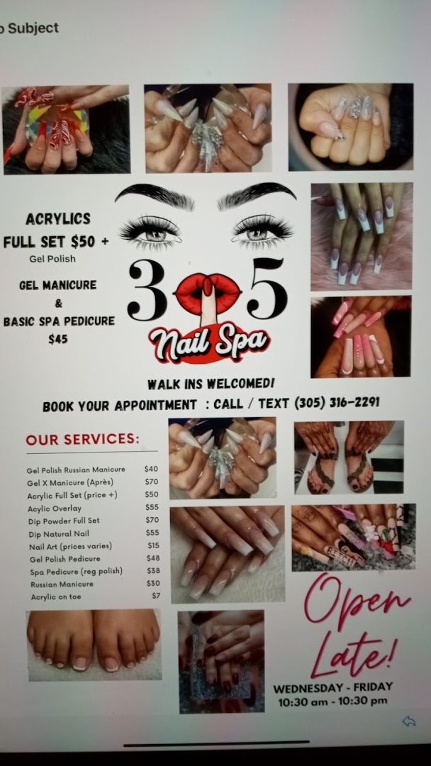 Bright nail spa with seating for walk-in clients.